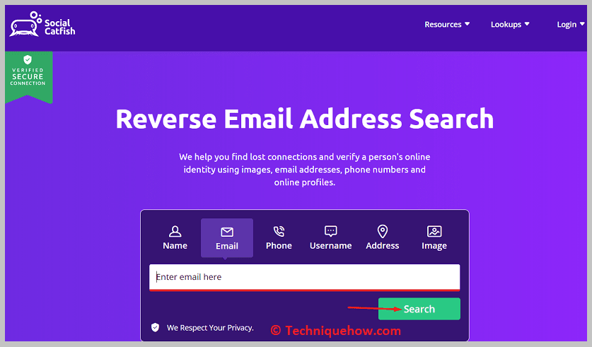 paste the mail ID and tap