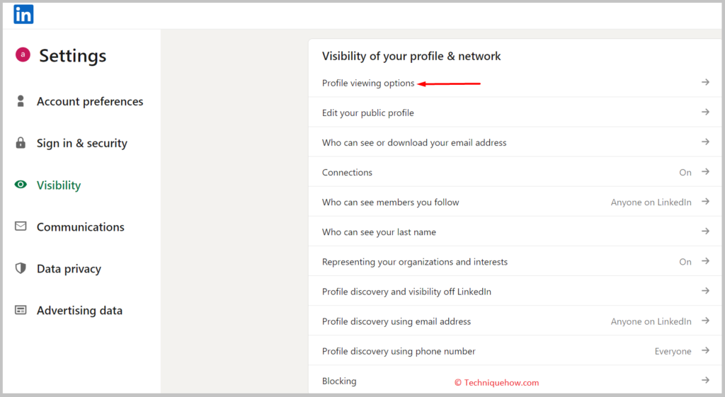 viewing options and click