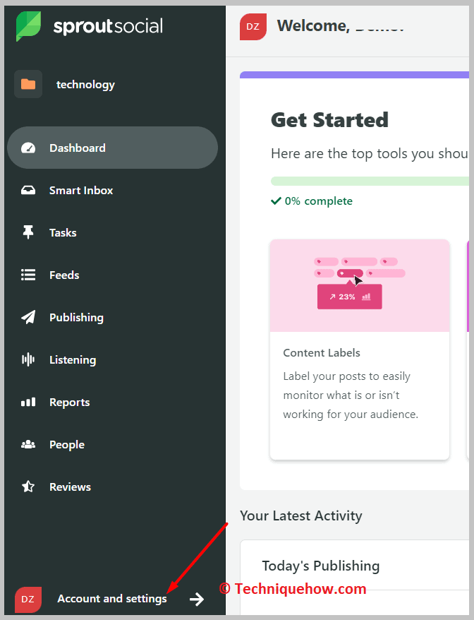 Click on Accounts and settings