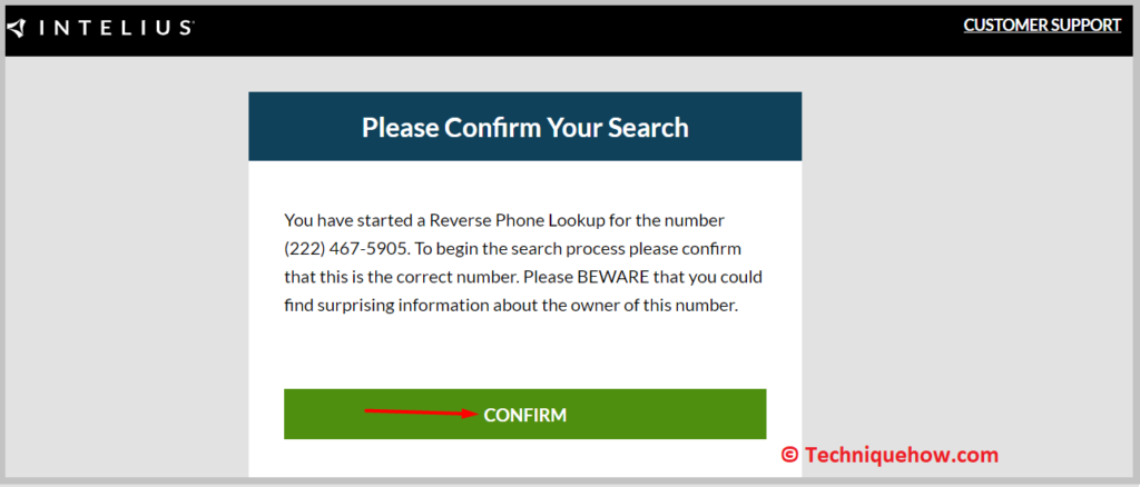 Click on Confirm