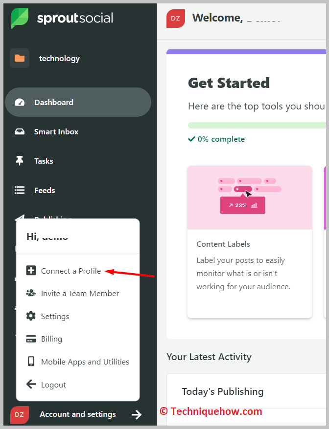 Click on Connect a Profile