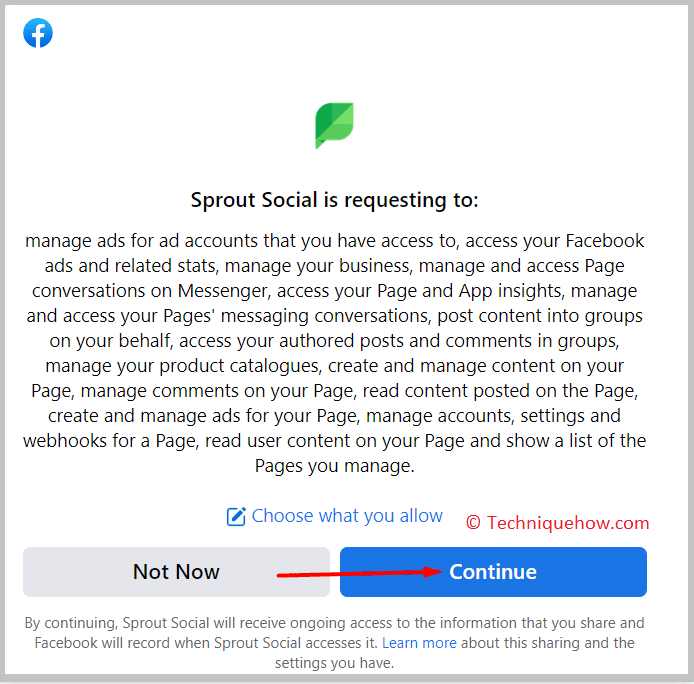 Click on Connect under Facebook