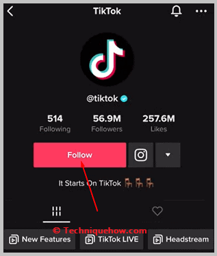 Click on Follow