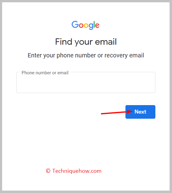  Click on Forgot Email