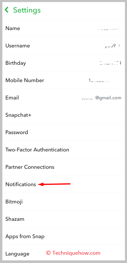 Click on Notifications