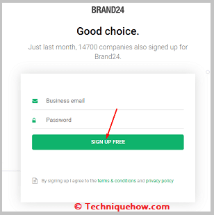 Click on SIGNUP FREE