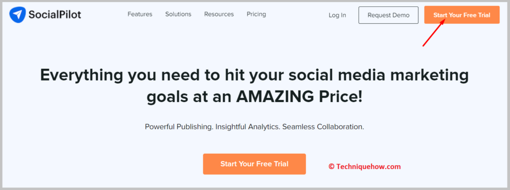 Click on Start Your Free Trial
