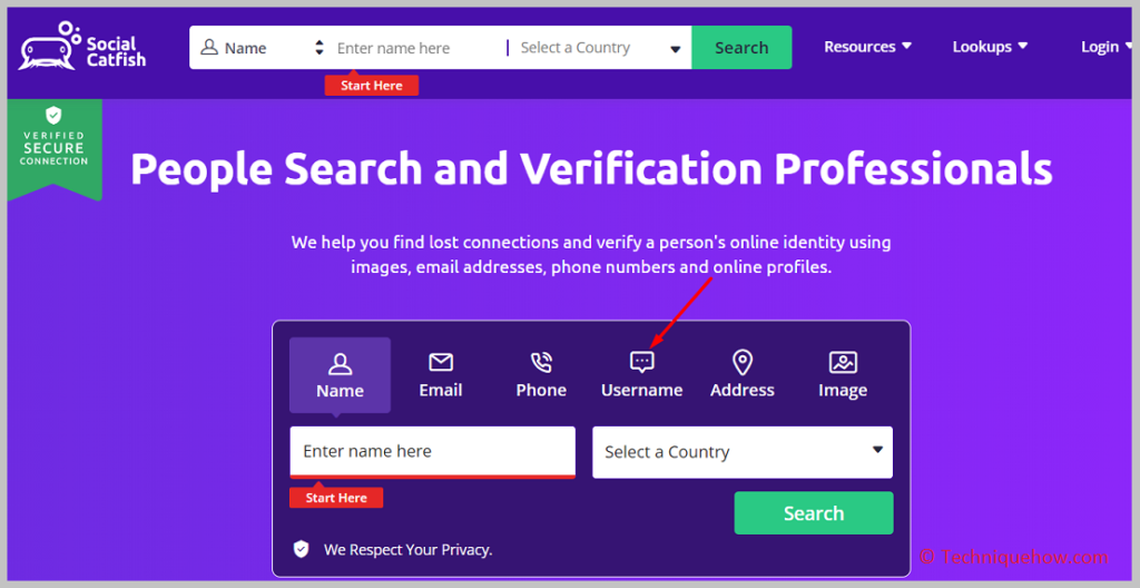 Click on Username