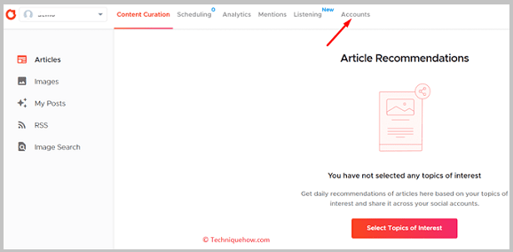 Click on accounts