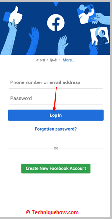 Click on login