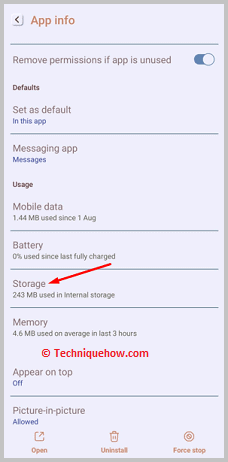 Click on storage