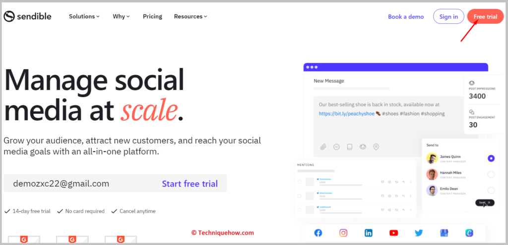 Click on the Free trial