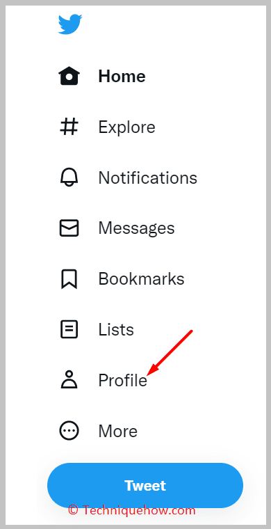 Click on the 'Profile' Option on pc