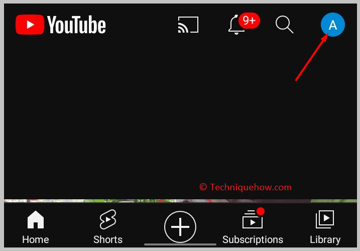 Click on the Profile picture on phone