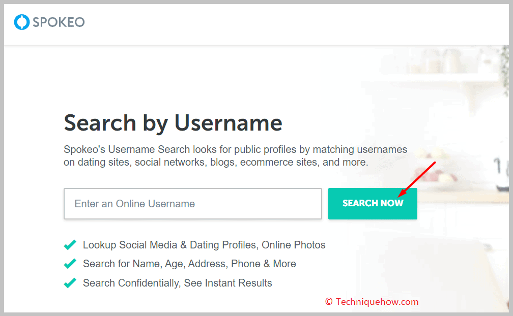 Click on the SEARCH NOW button