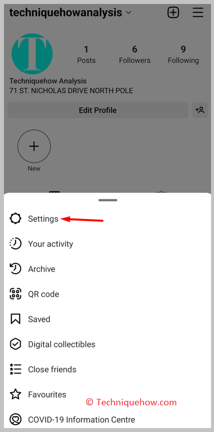 Click on the Settings icon