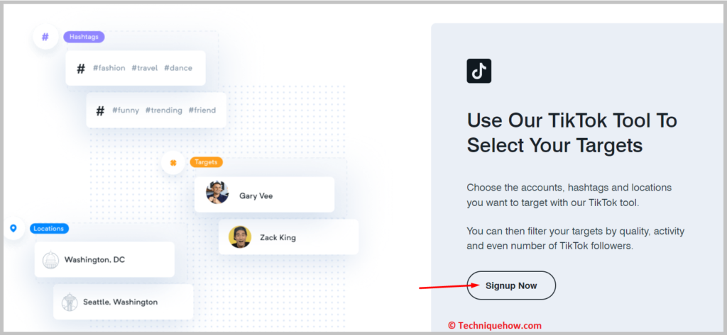 Click on the Signup Now
