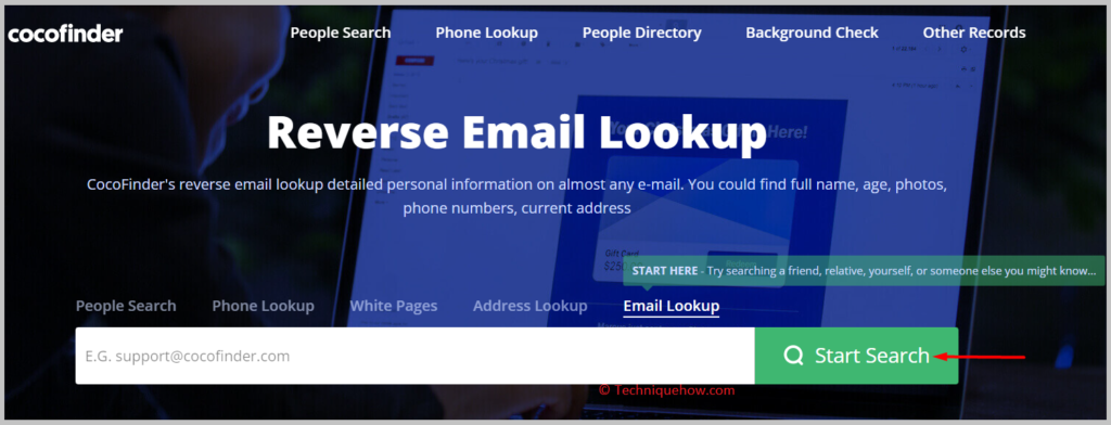 Click on the Start Search button