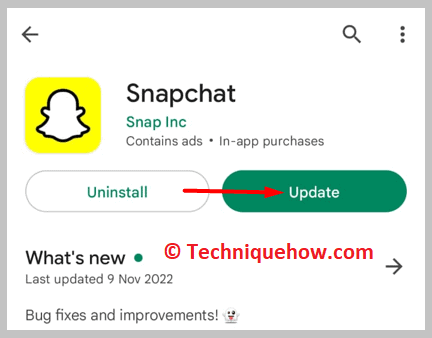 Click on the Update button next