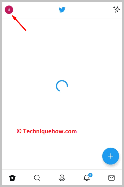 Click on the profile picture icon
