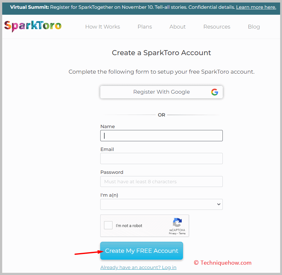 Create your account