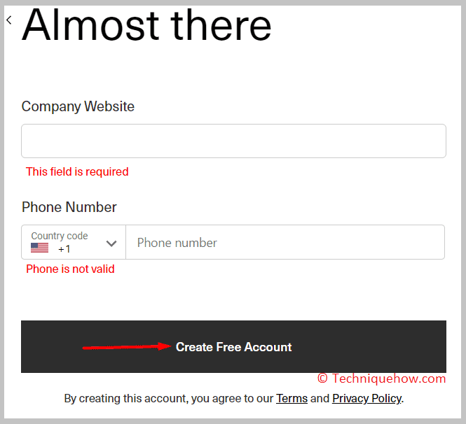 Create your account