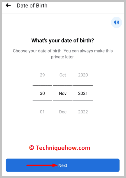 Enter your date of birth