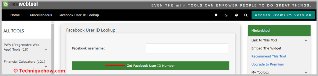 Get Facebook User ID Number.