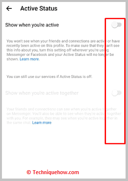 He Turned off Active Status