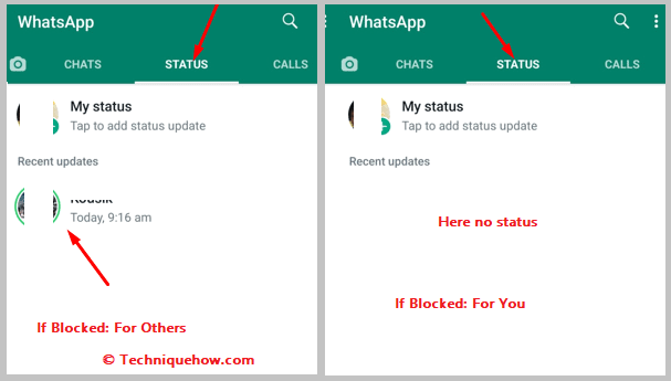 If Blocked You on WhatsApp on status