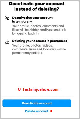 If Not Recovered, the Account WIll be Permanently Deleted