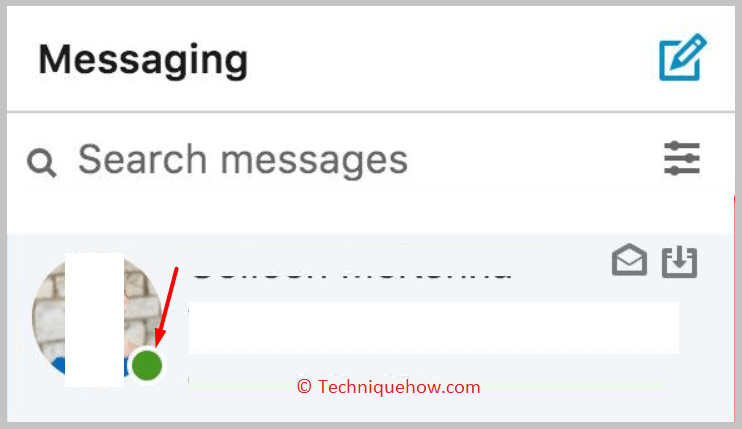 LinkedIn green dot