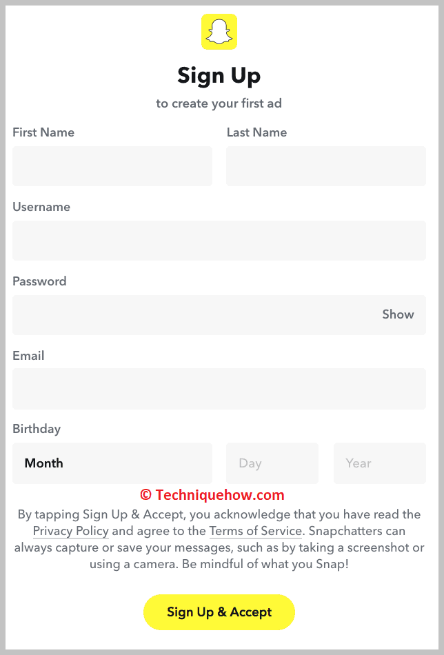 Make a New Snapchat Account
