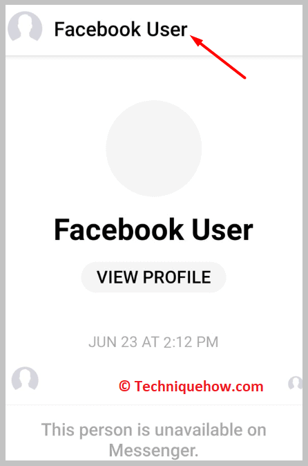 Messenger Chat Shows As 'Facebook User'