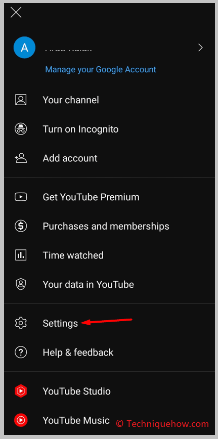 Profile icon and tap Settings