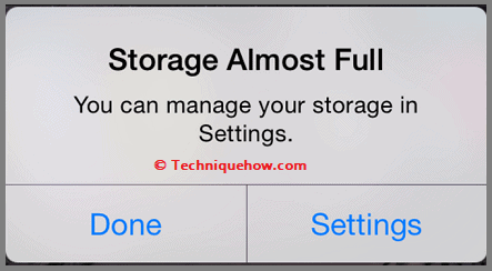 Running out of Storage