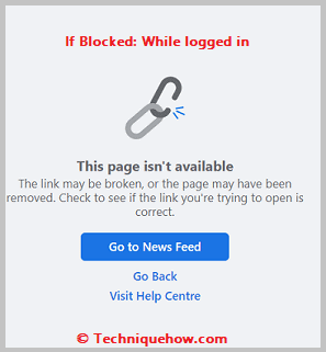 if blocked: while logged in