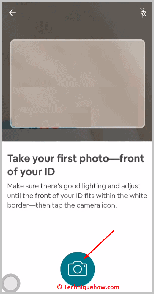 Take your first photo- front of your