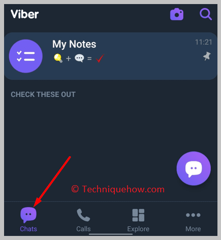 Tap on the 'Chats' tab