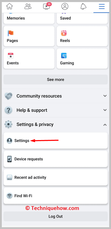Then click on Settings