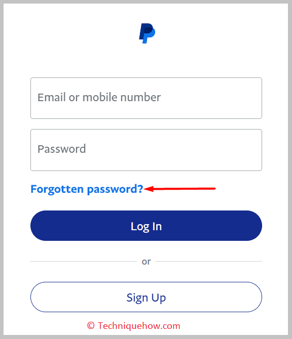 Try Forgot Password