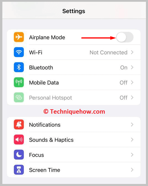 Turn it off by swiping