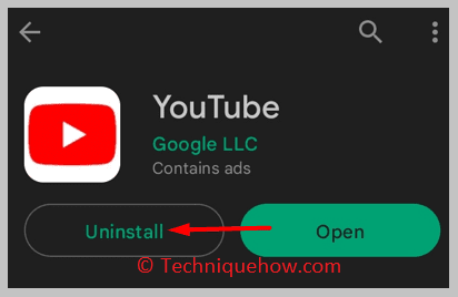 Uninstall on youtube