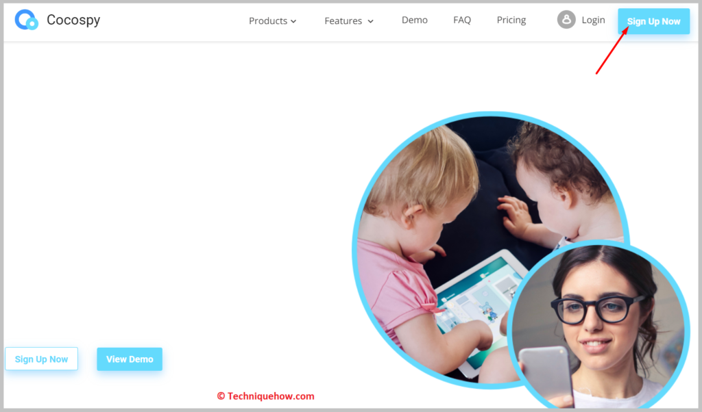 blue Sign Up Free button