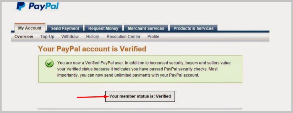 check if a PayPal account is verified