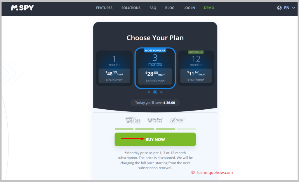 choose the 1-month