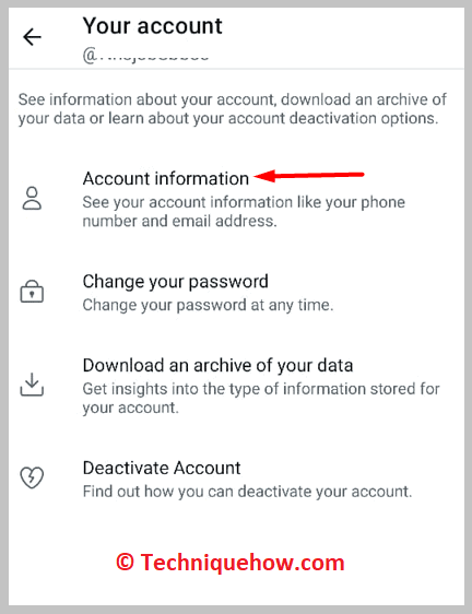 click on Account Information