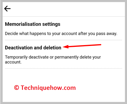 click on Deactivation and deletion
