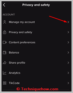 click on Manage My Account