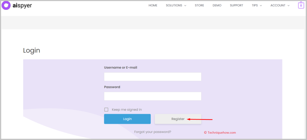 click on Register